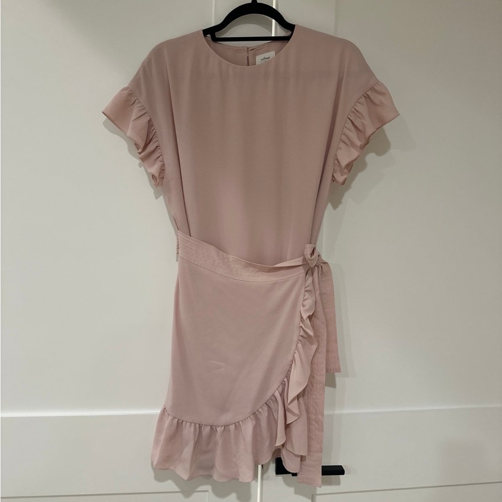 Aritzia Pink Ruffle Dress